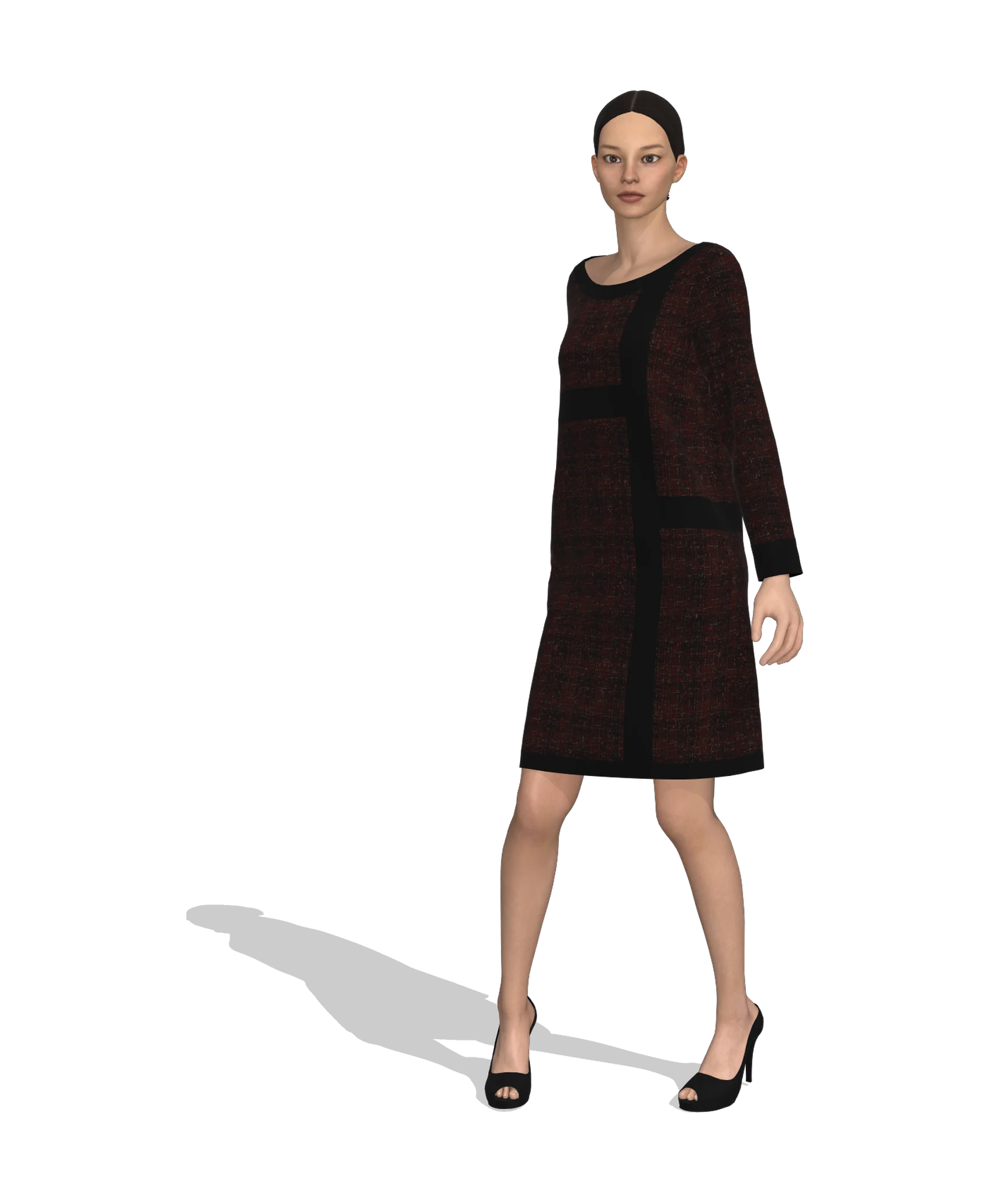 KDscion p44 full sleeve sheath dress